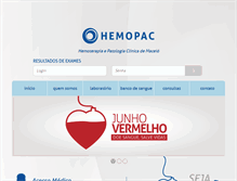 Tablet Screenshot of hemopac.com